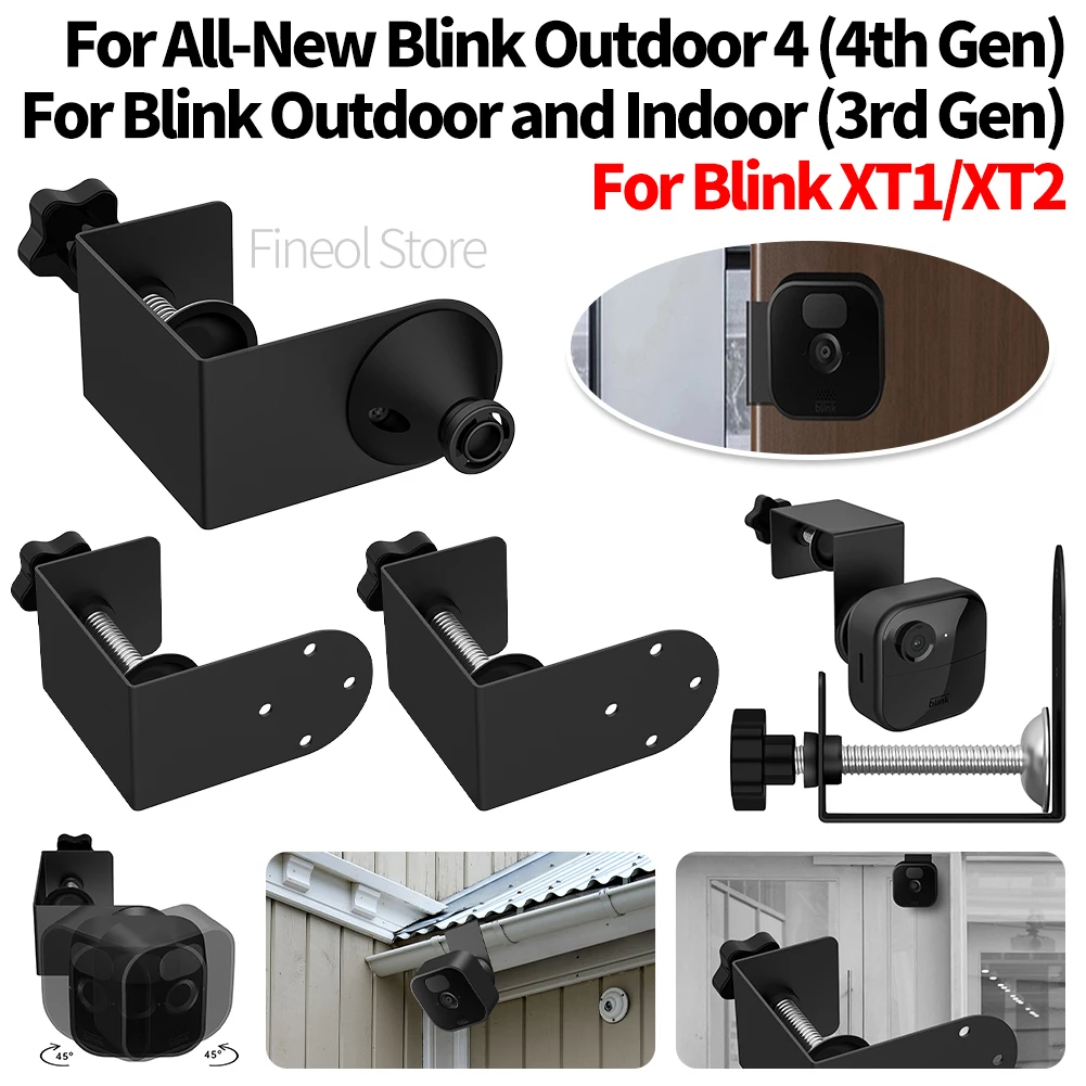 Clip-Klemmhalterung 360° ° Verstellbarer Halterungshalter ohne Bohren, Überwachungskamera-Montagezubehör für Blink Outdoor 4 (4. Generation) Image