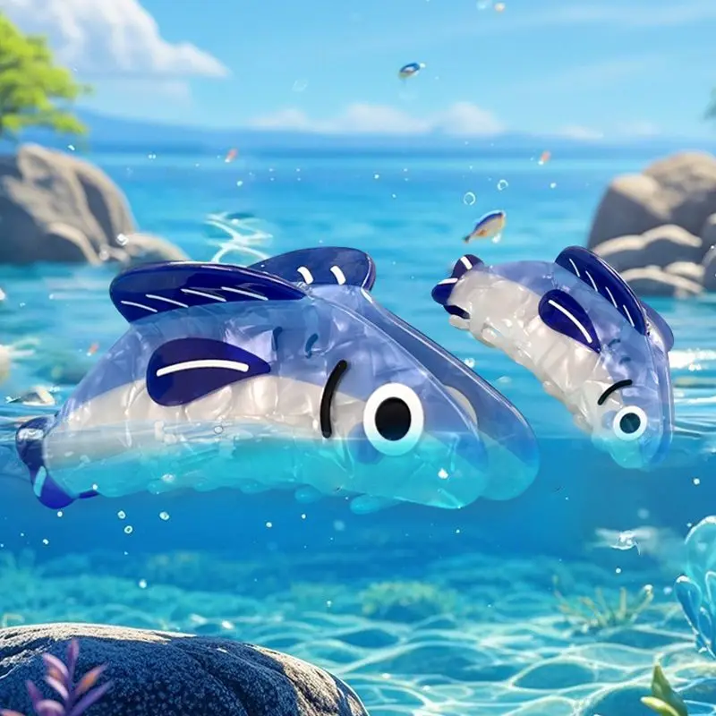 Ocean Series Sardinen-Clip, Persönlichkeit, Nische, hochwertige Haarspange, süße Rückseite des Kopfes, Hai-Clip-Größe Image
