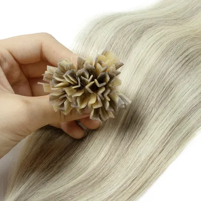K Tip Hair Extensions Human Hair Keratin Hot Fusion Hair Extension Natural Straight Italy Keratin Machine Remy 12-24inch K tip