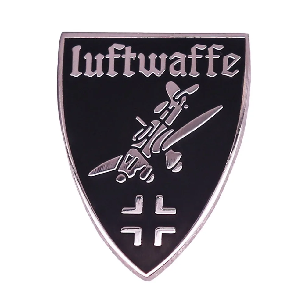 1 Stück Deutsche Luftwaffe Pin Luftwaffe Flugzeug Brosche Kreuz Abzeichen Deutschland Schmuck Patriotisches Geschenk Image