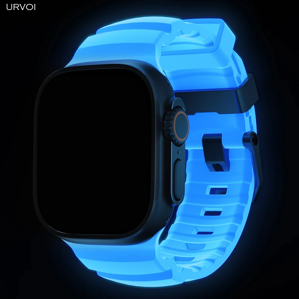 URVOI Armband für Apple Watch Ultra 3 2 Serie 11 10 9 Flüssiges Silikonband Gummi Rocky Point Armband für iwatch 46 49 mm Image