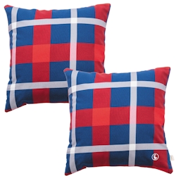 El Ganso - 2er-Set Kissen 40x40cm 100% Baumwolle 300GSM - Yale Streifendesign Image