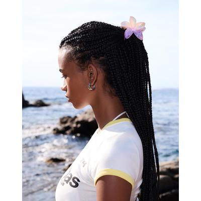 Bershka 2-Pack Of Flower Hair Clips Women Violet