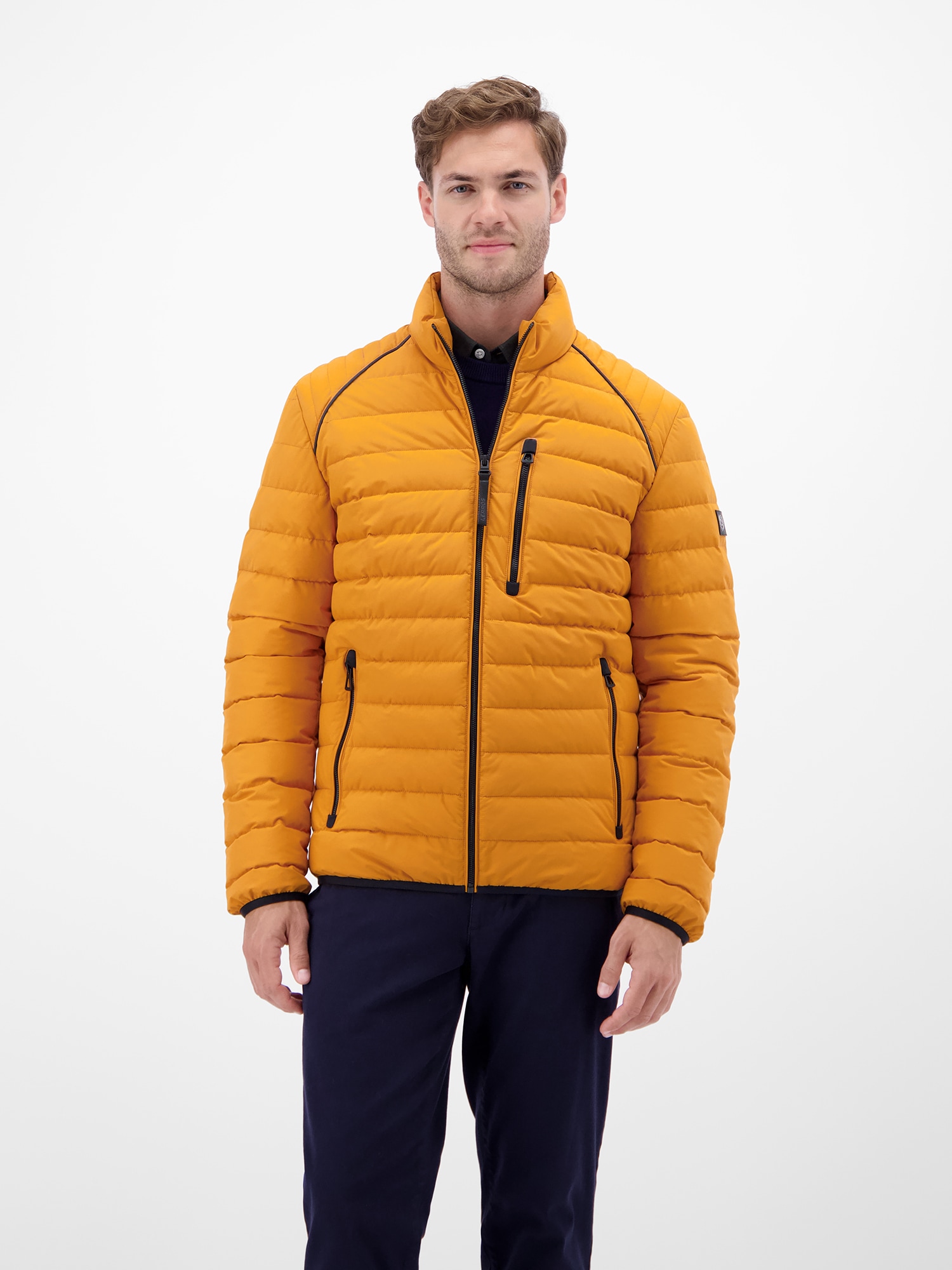 Steppjacke LERROS "LERROS Light-Weight Herren Steppjacke", Damen, Gr. M, orange (pumpkin orange), 100% Polyester, Jacken Steppjacke, Wasserabweisend, atmungsaktiv