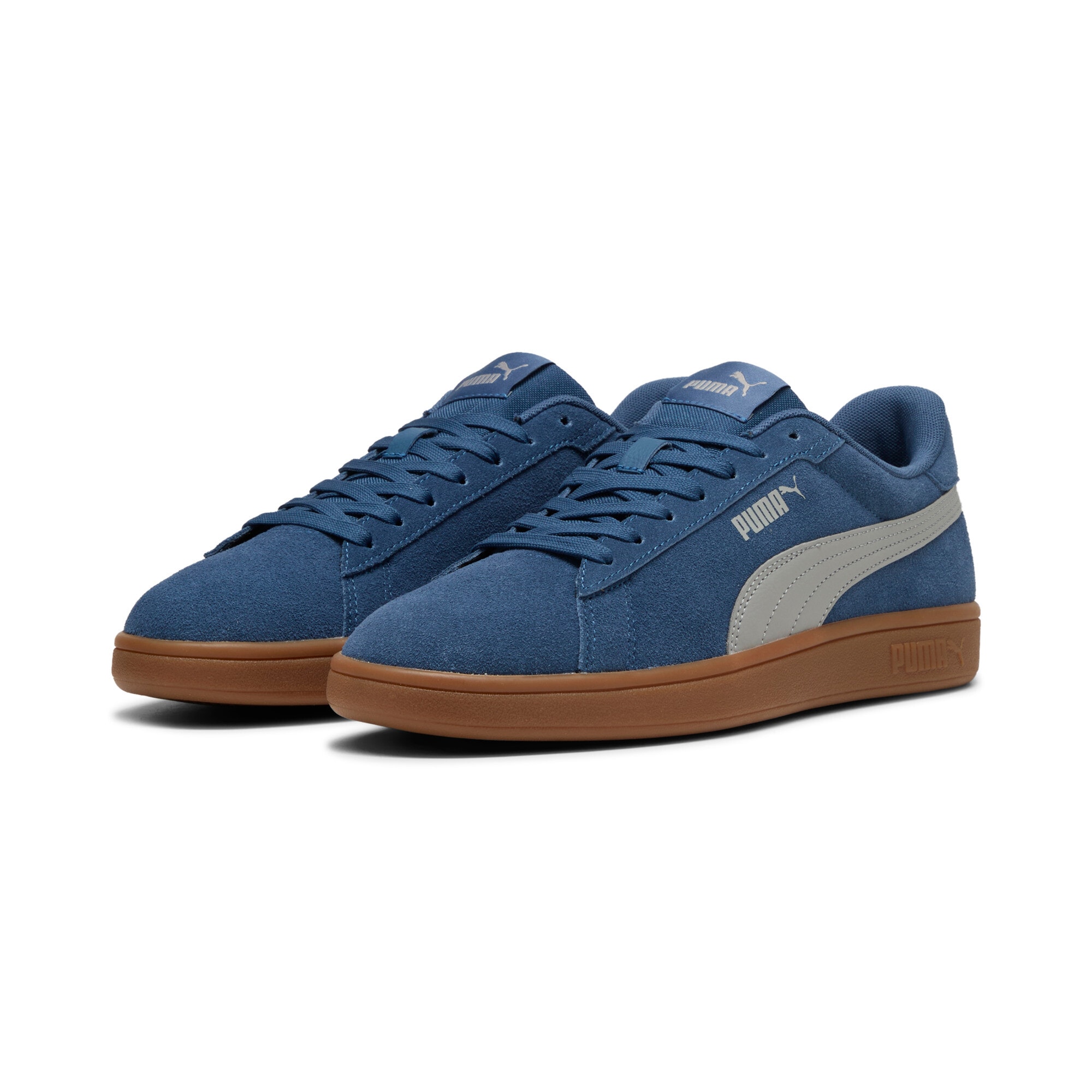 Sneaker PUMA "SMASH 3.0", Damen, Gr. 44, grau (schwarz indigo, gray echo, gum), unifarben, Schuhe Sneaker