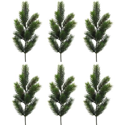 Winterliche Kunstpflanze CREATIV GREEN "Weihnachtsdeko", grün, H:50cm, Kunststoff, Kunstpflanzen, Zweig benadelt, 6 Stück im Set Image