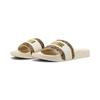 Badesandale PUMA "LEADCAT 2.0 ANIMAL FLAIR", Gr. 37, alpine snow, puma gold, Synthetik, bedruckt, sportlich, Schuhe