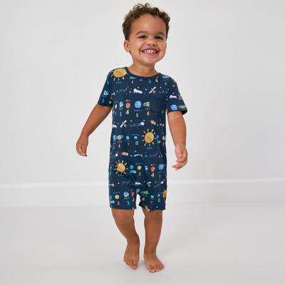 Solar Explorers Pocket Bamboo Baby Romper - Short-Sleeves & Shorts - 0-3 months