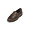Loafer MARC O'POLO "aus Rindleder in Vintage-Optik", Damen, Gr. 42, vintage schwarz braun, Obermaterial: 100% Leder (Rind), Schuhe