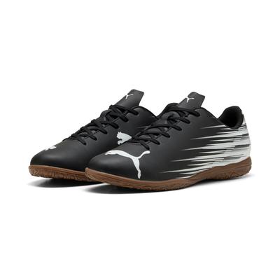Fußballschuh PUMA "ATTACANTO II IT", Gr. 44,5, schwarz-weiß (puma schwarz, puma weiß), Synthetik, bedruckt, sportlich, Schuhe, für Halle und Straße Image