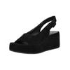 Keilsandalette HÖGL "Högl Sandalen Veloursleder", Damen, Gr. 41, schwarz, Veloursleder, casual, Schuhe