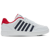 Sneaker K-SWISS "COURT PALISADES", Gr. 44, weiß, peacoat, mars rot, Leder, sportlich, Schuhe