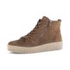Sneakerboots GABOR, Damen, Gr. 42, braun (rehbraun), Ziegenveloursleder, unifarben, sportlich, Schuhe, Plateau, Stiefelette, Schnürboots mit Best Fitting Funktion