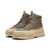 Stiefel PUMA "Mayra Sneakers Damen", Gr. 40.5, braun (totally taupe braun), Obermaterial: Leder, Synthetik; Futter: Textil; Innensohle: Textil; Laufsohle: Gummi, Schuhe