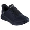 Slip-On Sneaker SKECHERS "BOBS SQUAD 4", Damen, Gr. 38, schwarz, Lederimitat, unifarben, sportlich, Schuhe, Slipper, Freizeitschuh mit Slip-ins zum Schlupfen