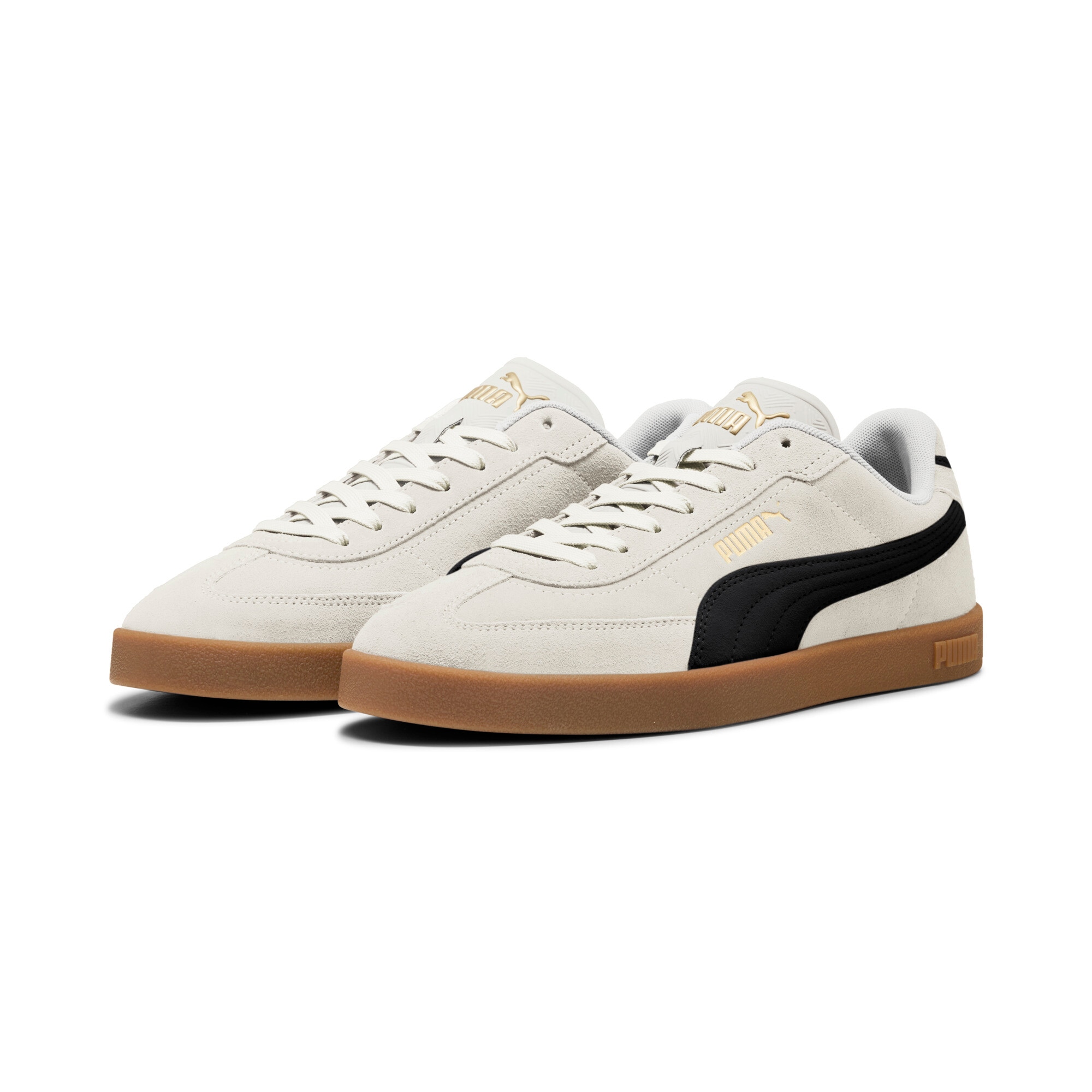 Sneaker PUMA "CLUB II ERA SUEDE", Damen, Gr. 40,5, schwarz (vapor gray, puma schwarz, gum), Leder, unifarben, Schuhe Sneaker