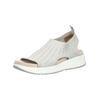 Schaftsandalette CAPRICE "Caprice Sandalen Textil", Damen, Gr. 38, grau (hellgrau), Textil, casual, Schuhe