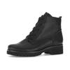 Schnürstiefelette GABOR "GENUA", Damen, Gr. 35, schwarz, Glattleder, unifarben, Basic, Schuhe, Blockabstz, Schnürboots, Businessstiefelette in Weite G (= weit)