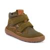 Barfußschuh FRODDO "BAREFOOT TEX AUTUMN", Kinder, Gr. 26, grün (khakifarben), Veloursleder, Textil, modisch, Schuhe, Klettschuh, Winterstiefel mit TEX-Membrane