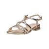 Riemchensandale NERO GIARDINI "Nero Giardini Sandalen Leder", Damen, Gr. 37, gold, Leder, casual, Schuhe