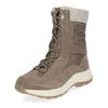 Schnürstiefelette TAMARIS "Tamaris Stiefelette Leder/Textil", Damen, Gr. 37, grau (taupe), Leder, Textil, casual, Schuhe