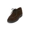 Schlupfboots MARC O'POLO "aus weichem Veloursleder", Damen, Gr. 36, braun (schwarz earth), Obermaterial: 100% Leder (Rind), Schuhe