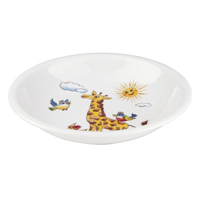 Suppenteller SELTMANN WEIDEN "Compact - Bunte Tierwelt", bunt (weiß, bunt), B:20,2cm H:3,8cm L:20,2cm T:20,2cm Ø:20,2cm, Porzellan, Speiseteller, rund 20 cm Image