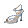 High-Heel-Sandalette NERO GIARDINI "Nero Giardini Sandalen Leder", Damen, Gr. 40, blau, Leder, elegant, Schuhe