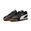 Sneaker PUMA "ROMA ANNIVERSARIO", Gr. 43, puma schwarz, puma weiß, puma team gold, Leder, mehrfarbig, sportlich, Schuhe
