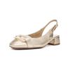 Ballerina ARA "Ara Ballerinas Leder", Damen, Gr. 39, grau (platin), Leder, casual, Schuhe