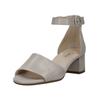 Riemchensandale GABOR COMFORT "Gabor Comfort Sandalen Leder", Damen, Gr. 38,5, beige, Leder, casual, Schuhe
