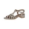 Riemchensandale CAPRICE "Caprice Sandalen Leder", Damen, Gr. 38, weiß (weiß, silber), Leder, casual, Schuhe