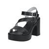 High-Heel-Sandalette NERO GIARDINI "Nero Giardini Sandalen Leder", Damen, Gr. 37, schwarz, Leder, casual, Schuhe