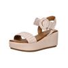 Keilsandalette INUOVO "INUOVO Sandalen Leder", Damen, Gr. 40, rosa (hellrosa), Leder, casual, Schuhe