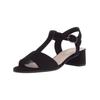 Riemchensandale GABOR "Gabor Sandalen Nappaleder", Damen, Gr. 38, schwarz, Nappaleder, casual, Schuhe