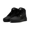 Sneaker PUMA "CARINA 3.0 MID WTR", Gr. 37,5, schwarz (puma schwarz, puma silber), Synthetik, unifarben, sportlich, Schuhe