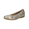 Ballerina CAPRICE "Caprice Ballerinas Leder", Damen, Gr. 36, grau (platin), Leder, casual, Schuhe