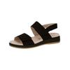 Riemchensandale CAPRICE "Caprice Sandalen Nubukleder", Damen, Gr. 37, schwarz, Nubukleder, casual, Schuhe