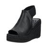 Keilsandalette REPLAY "Replay Sandalen Lederimitat", Damen, Gr. 41, schwarz, Lederimitat, casual, Schuhe