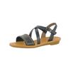 Riemchensandale PAUL GREEN "Paul Green Sandalen Glattleder", Damen, Gr. 39, schwarz, Glattleder, casual, Schuhe