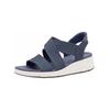 Riemchensandale TAMARIS "Tamaris Sandalen Lederimitat/Textil", Damen, Gr. 39, blau (navy), Lederimitat, Textil, casual, Schuhe