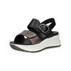 Keilsandalette IGI & CO "IGI & CO Sandalen Leder", Damen, Gr. 40, schwarz, Leder, casual, Schuhe