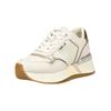Sneaker REPLAY "Replay Sneaker Leder/Textil", Damen, Gr. 39, beige (beige, gold), Leder, Textil, casual, Schuhe