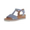 Keilsandalette GABOR COMFORT "Gabor Comfort Sandalen Veloursleder", Damen, Gr. 40, blau (azur), Veloursleder, casual, Schuhe