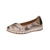 Ballerina CAPRICE "Caprice Ballerinas Leder", Damen, Gr. 38, gold, Leder, casual, Schuhe