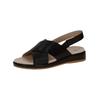 Riemchensandale CAPRICE "Caprice Sandalen Nappaleder", Damen, Gr. 36, schwarz, Nappaleder, casual, Schuhe