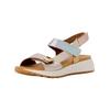 Keilsandalette GABOR "Gabor Sandalen Nappaleder", Damen, Gr. 39, puder, Nappaleder, casual, Schuhe