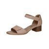 Riemchensandale CAPRICE "Caprice Sandalen Nappaleder", Damen, Gr. 36, weiß (sanftes weiß), Nappaleder, casual, Schuhe