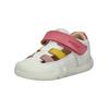 Sneaker GEOX "Geox Sneaker Nappaleder", Gr. 22, bunt (weiß, pink), Nappaleder, casual, Schuhe