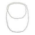 Bling Jewelry Flapper Hand Knotted Endless Layering Wrapping White Freshwater Cultured Long Rope Pearl Strand Necklace For Women 36 Inch